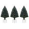 3ct. Pre-Lit Alexa Enabled Pathway Green Artificial Christmas Tree Set